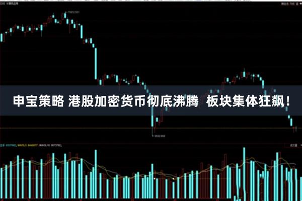 申宝策略 港股加密货币彻底沸腾  板块集体狂飙！