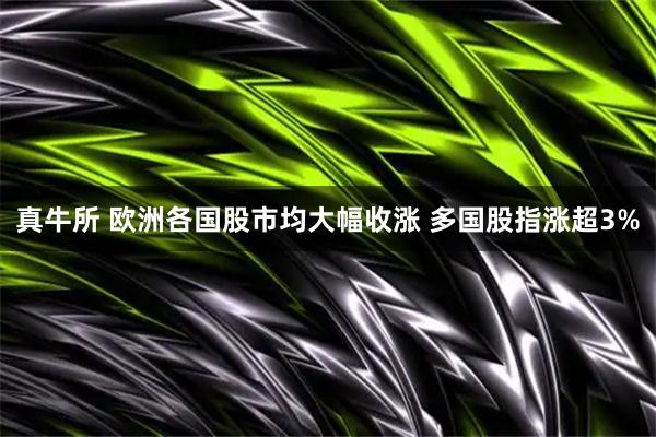 真牛所 欧洲各国股市均大幅收涨 多国股指涨超3%